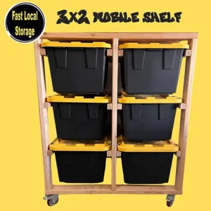 3x2 Mobile Storage Shelf